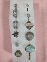 12 Sterling Silver Rings