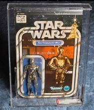 1978 Kenner Star Wars 12-B Back C-3PO Action Figure MOC, AFA 70 graded