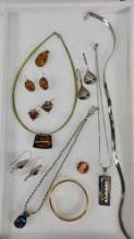 Tray Lot Of Sterling Silver Jewelry