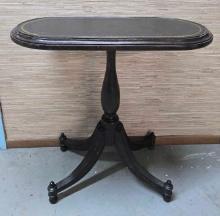 * Antique Leather Top Accent Table
