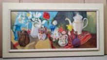 Stella C. Coler (1892 - 1992) Still Life On Stretched Canvas