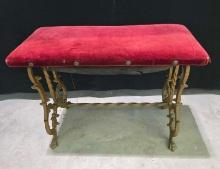 * Gilt Wrought Iron Radio Bench