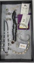 Tray Lot Of Sterling Silver Jewelry