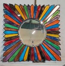* Colorful Ray Design Wall Mirror