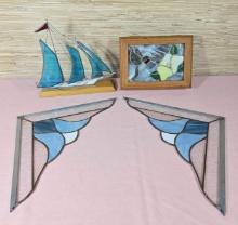 * 3 Pcs. Stained Glass Decor
