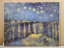 * Vincent Van Gogh Artagraph Print on Canvas of Starry Night Over the Rhone