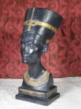 * Art Deco Queen Nefertiti Chalk Bust