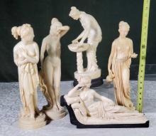Collection Of 5 A. Santini Composite Statuettes