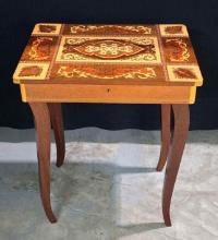 * Petite Vintage Italian Music Box Table