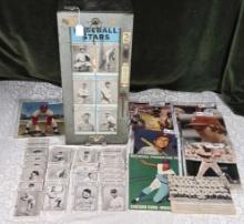 1963 Exhibit Supply Company Baseball Card Vending Machine Inc. W/Cards & Signed 8X10 Color Photos