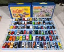 2 48 Car Cases Full of 1/64 Die Cast Hot Wheels, Matchbox and Related Cars and Other Vehicles