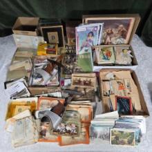 Vintage Ephemera with Stereograph Viewers and Cards, Postcards, Holiday Cards and More