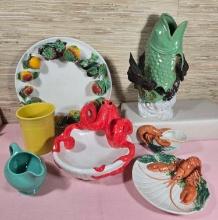 * 6 Pcs. Ceramic And Pottery Serving Dishes