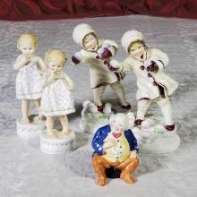 5 Royal Worcester Porcelain Figurines Designed by F.G. Doughty