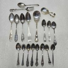 Tray Lot Of Sterling Silver Spoons