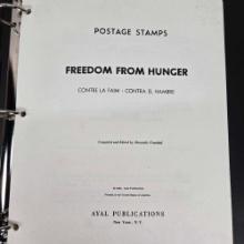 Collectors Book Of Freedom From Hunger Postage Stamps Compiled & Edited By Alexander Fraenkel 1963