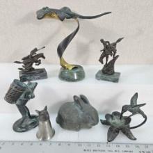 Grouping Of Small Cast Metal Statues