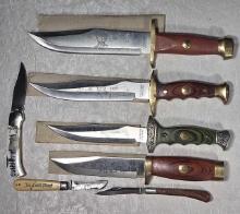 Collection Of Falkner Commemorative Wild West Bowie Knives and more