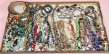 Tray Full of Beaded Jewelry