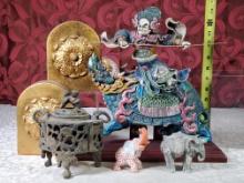 Collection of Asian Antiques, Figural Tile and Related Decorator Items