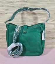 New with Tag Talbots Emerald Green Leather Handbag