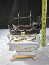 2 Victorian Inkwells
