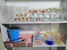 * 2 Shelves Full of Glasses