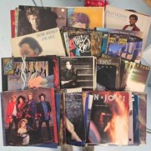 54 Vintage Rock and Roll, Pop and Other Vinyl Record Albums