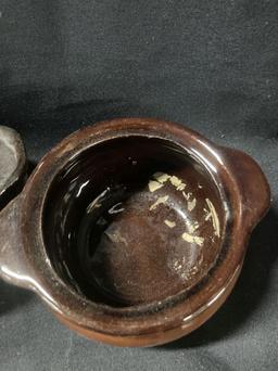 Cream, Tan, and Brown Bean Pot