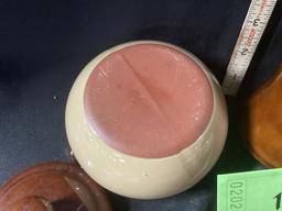 cream, Tan, and Brown lot with light brown mugs
