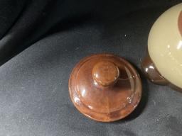 cream, Tan, and Brown lot with light brown mugs