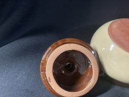 cream, Tan, and Brown lot with light brown mugs