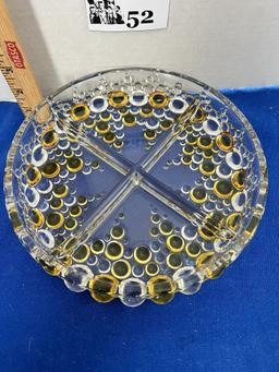 VTG Walther style Crystal 4 - Section Serving Dish