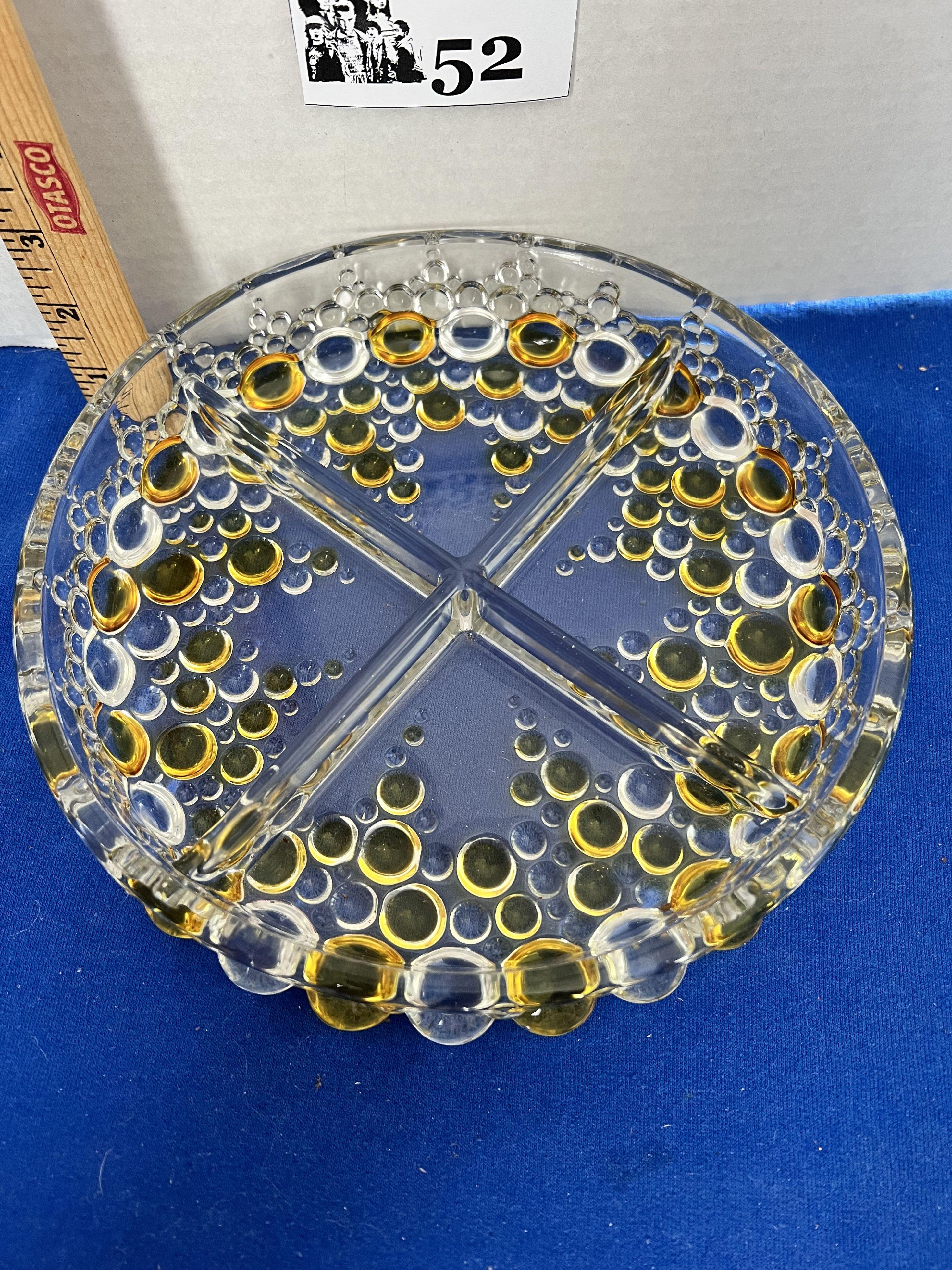 VTG Walther style Crystal 4 - Section Serving Dish