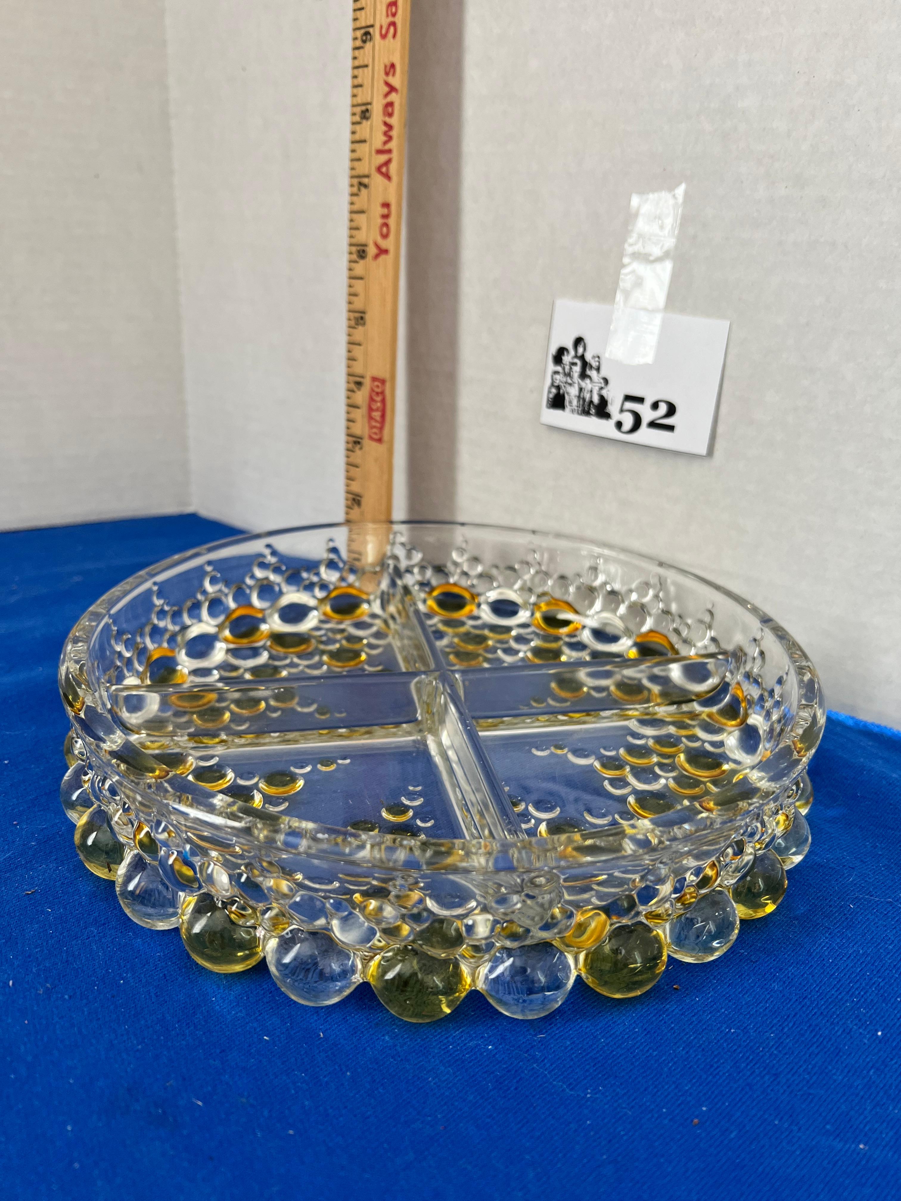 VTG Walther style Crystal 4 - Section Serving Dish