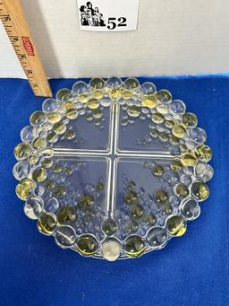 VTG Walther style Crystal 4 - Section Serving Dish