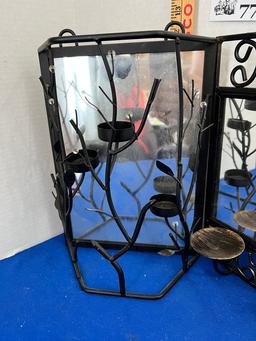 Metal Mirrored Candle holder lot