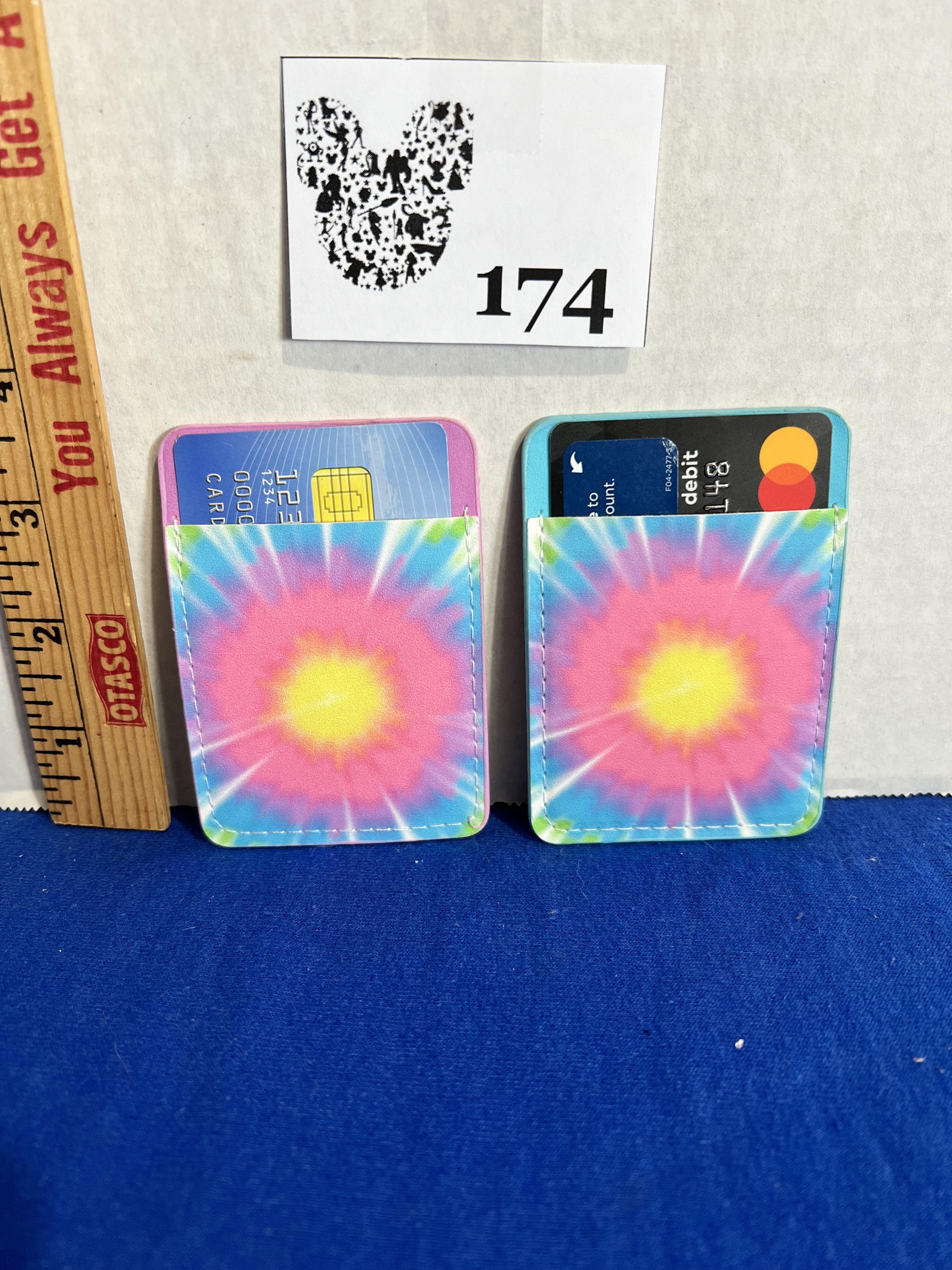 2 Tie Dye Wave Adhesive Credit Card Holder - new2