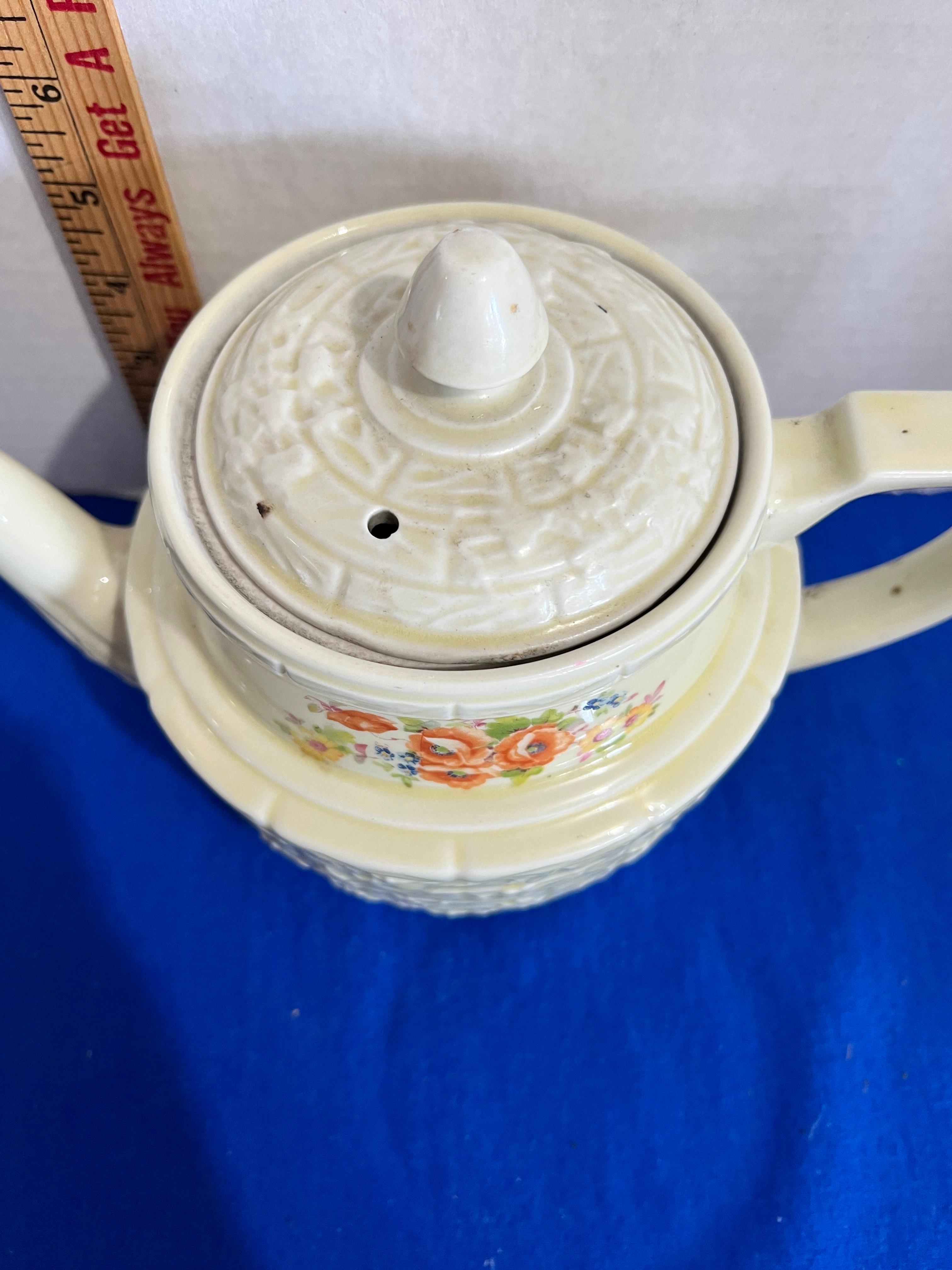 Vintage Drip-o-Lator Floral Teapot