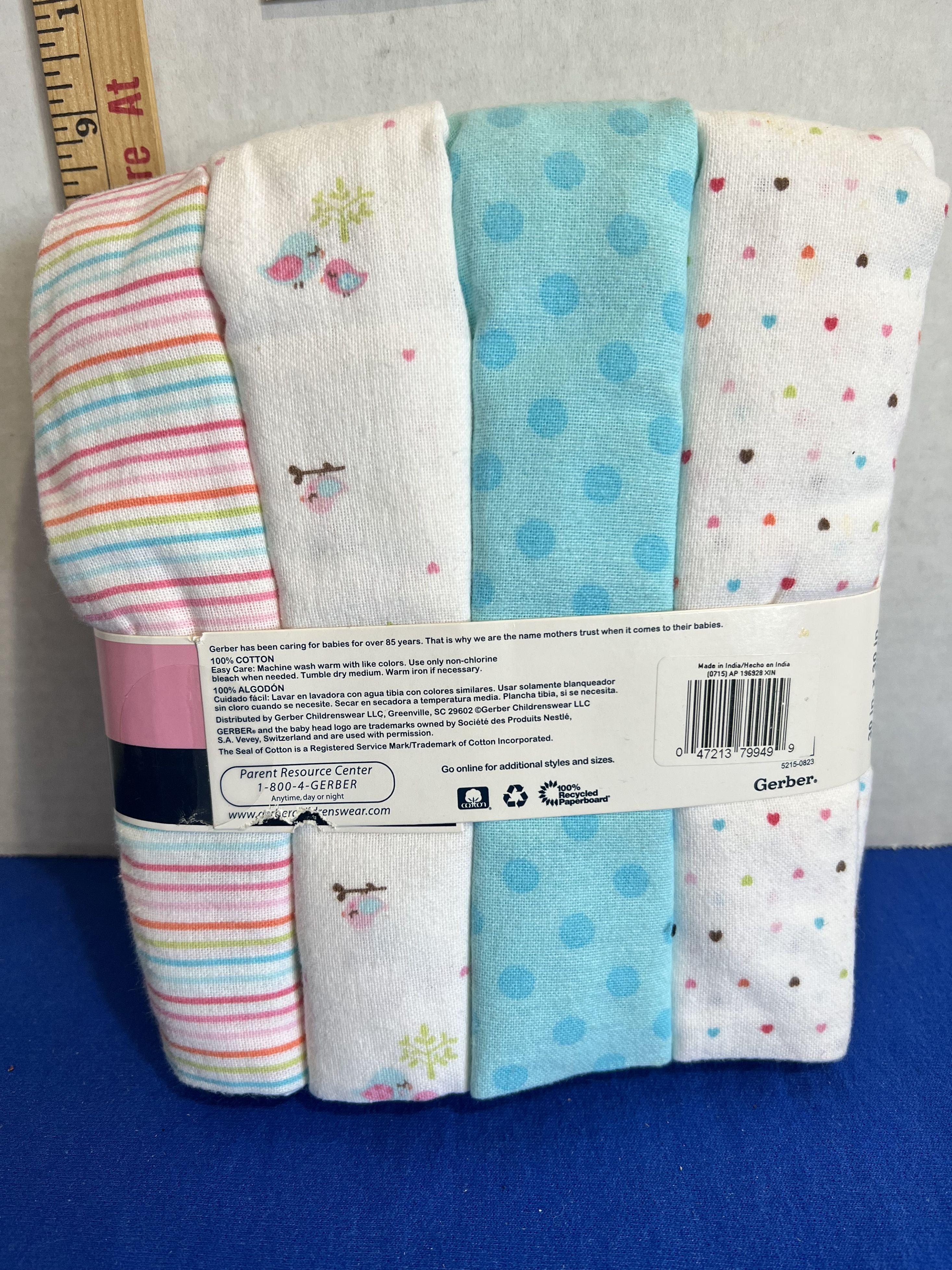 Gerber 4 pack Flannel Blankets - new