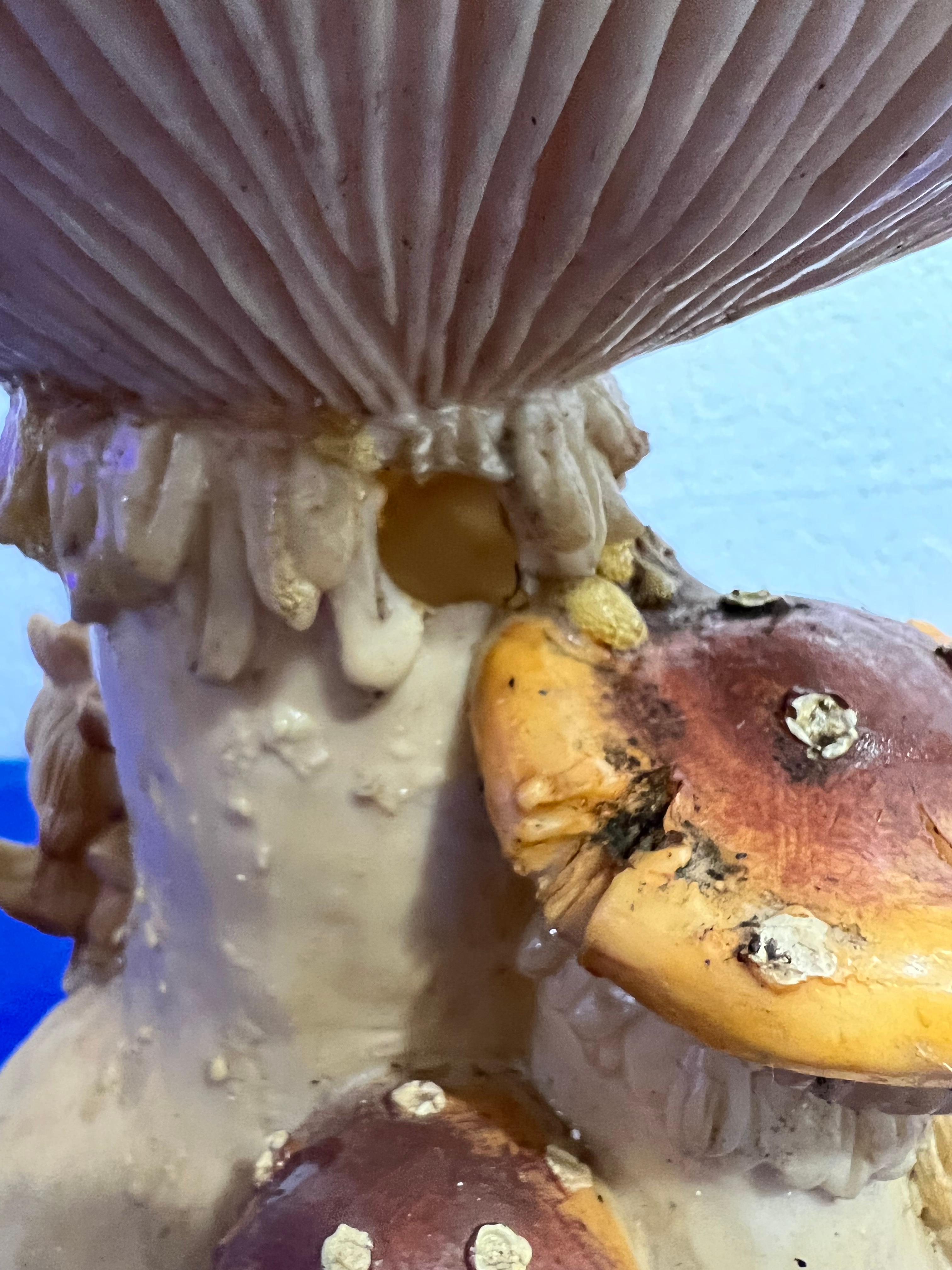 Squirrel & Mushroom Statue 9" tall