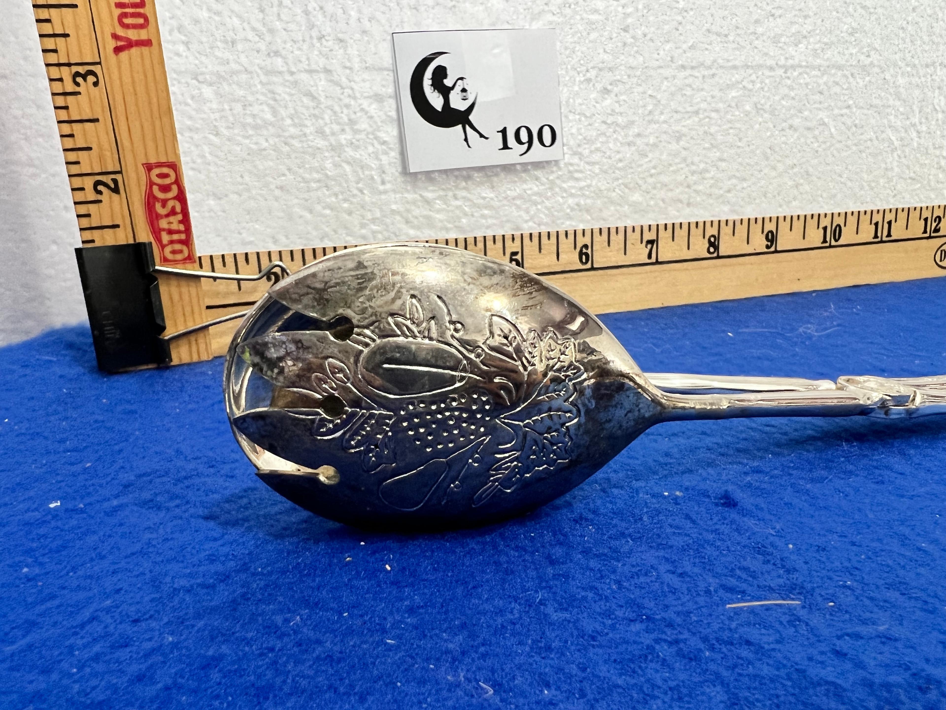 Vtg Silver Scissor Salad Server