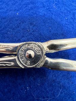 Vtg Silver Scissor Salad Server