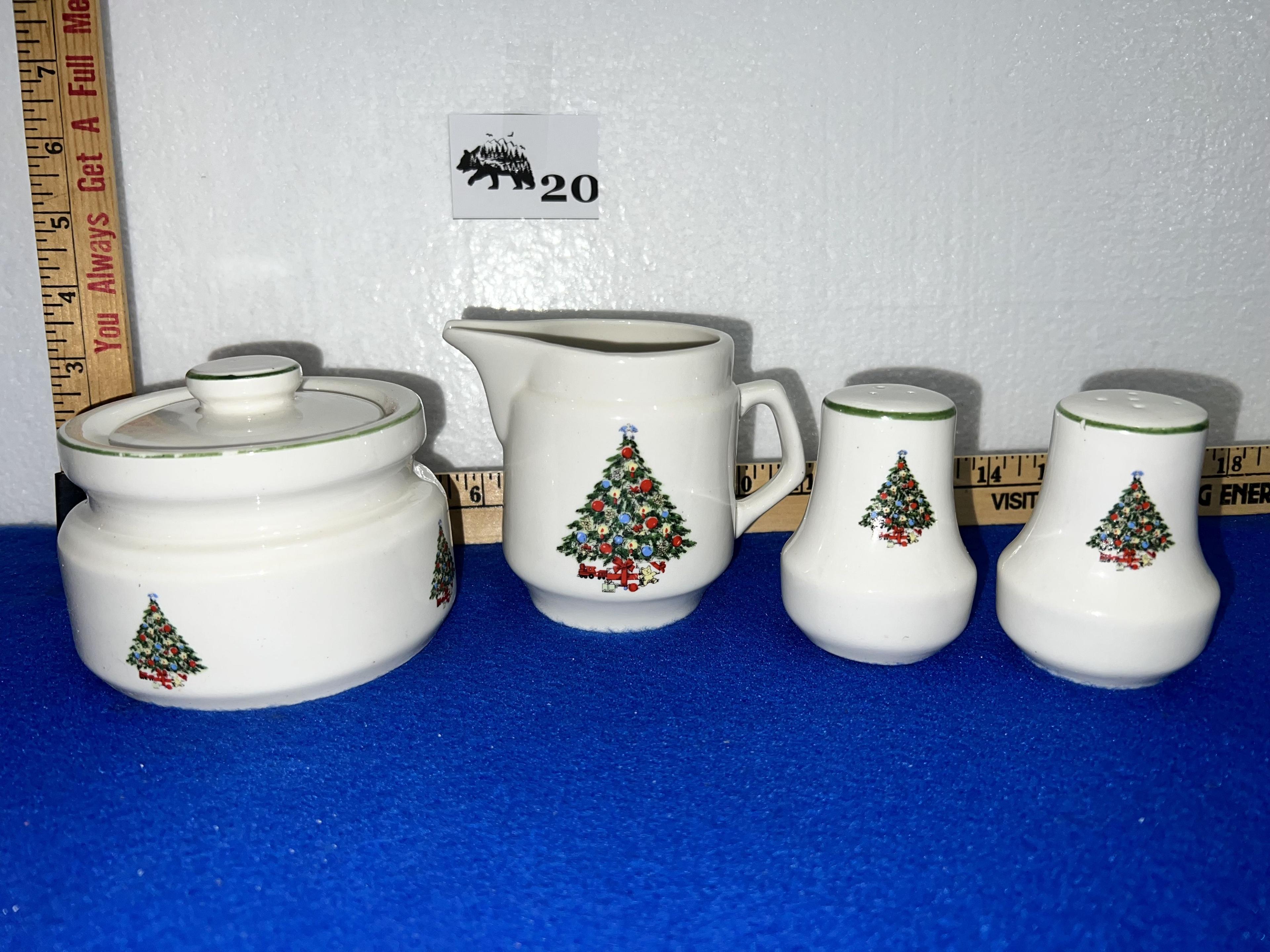 Vtg Seasons Stoneware 4pc. Set