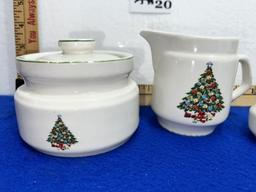 Vtg Seasons Stoneware 4pc. Set
