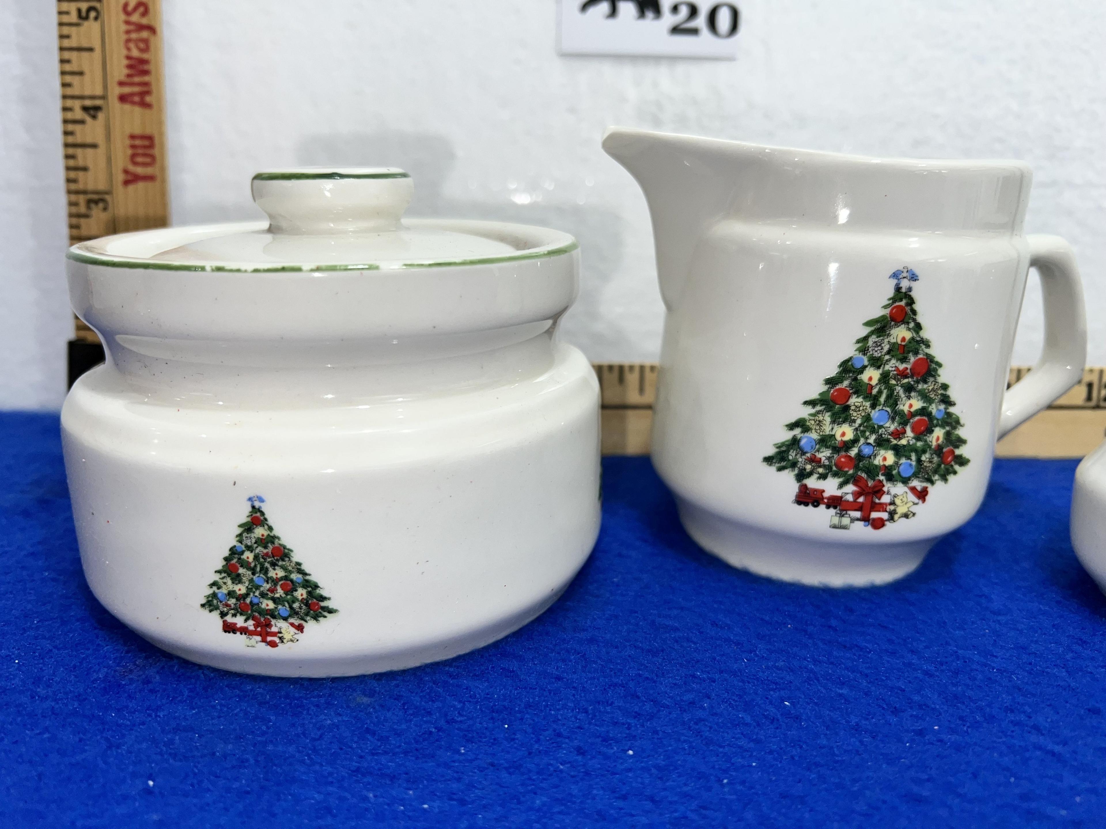 Vtg Seasons Stoneware 4pc. Set