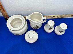 Vtg Seasons Stoneware 4pc. Set