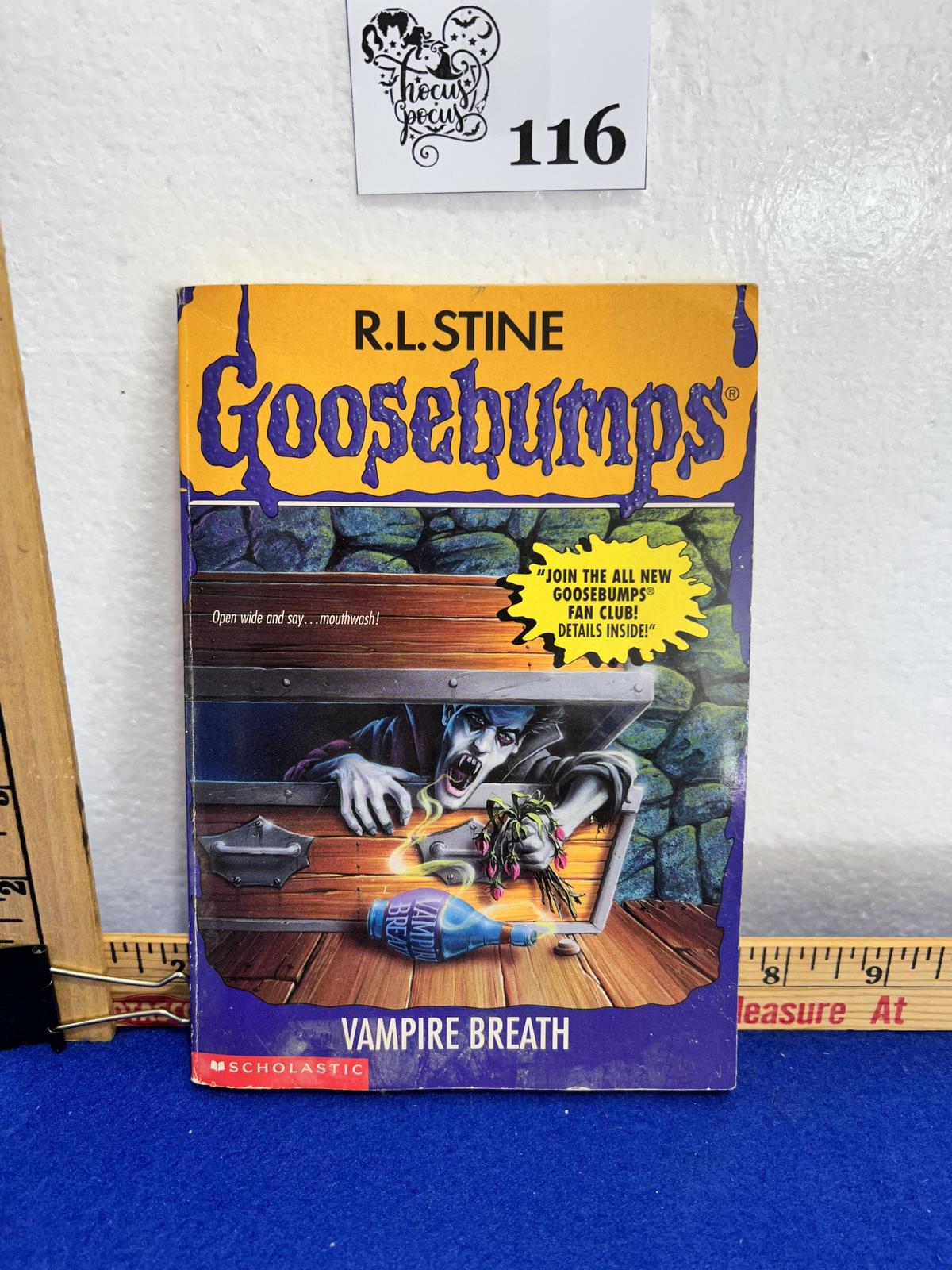 R.L. Stine Goosebumps Vampire Breath Book