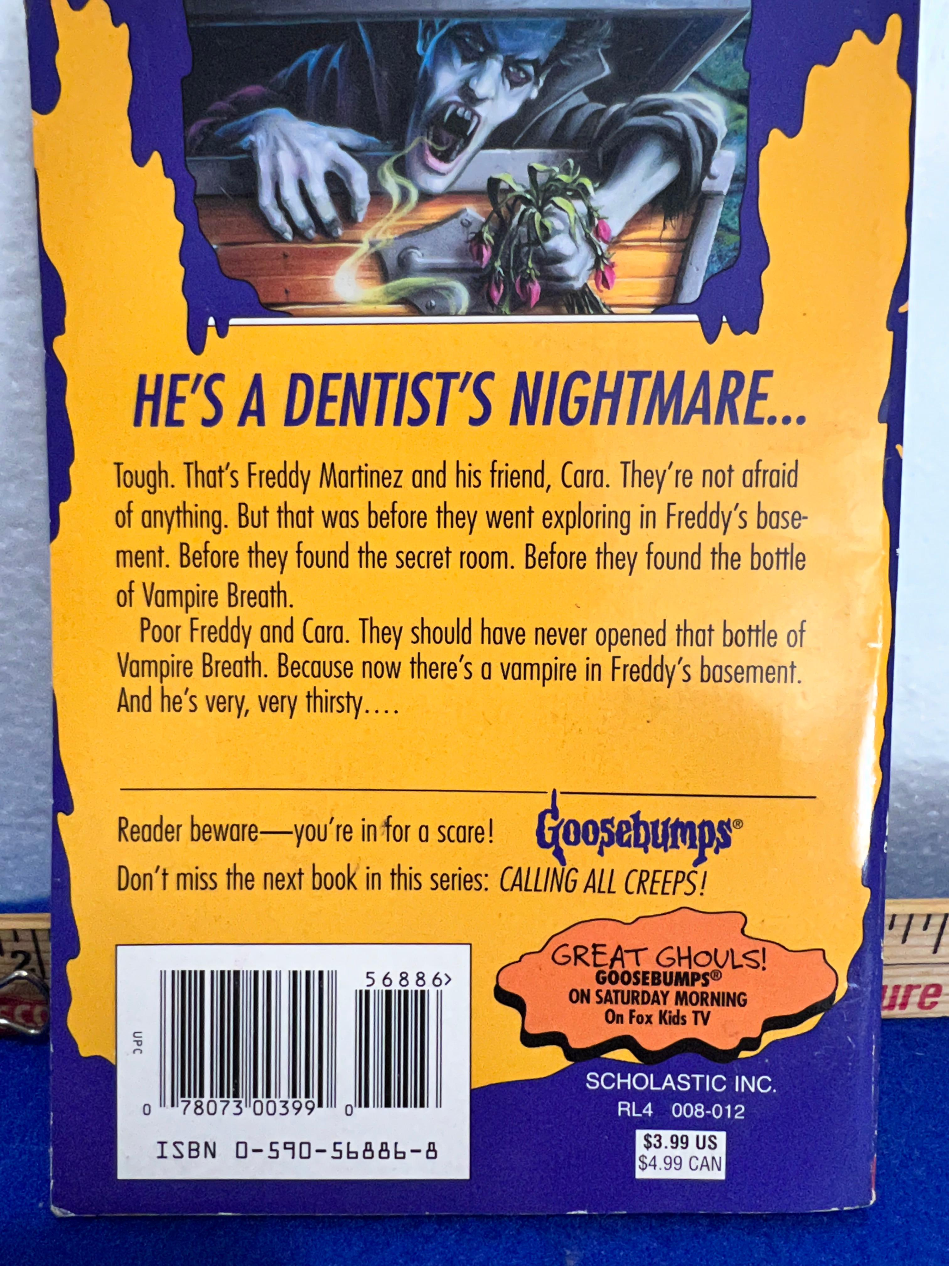 R.L. Stine Goosebumps Vampire Breath Book