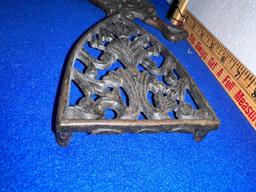 2 Vintage Wilton Sad Iron Trivet Stand Hot Plate Rest Cathedral Style